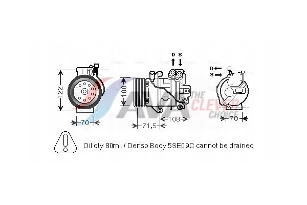 MITSUBISHI COLT 2005 1 5 DID MTK249 AVA AIR CONDITIONING COMPRESSOR Part manufacturer AVA Quality cooling