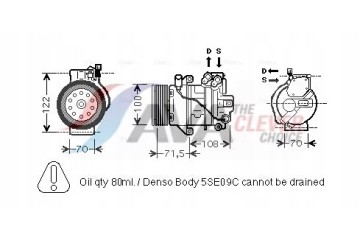 MITSUBISHI COLT 2005 1 5 DID MTK249 AVA AIR CONDITIONING COMPRESSOR Part manufacturer AVA Quality cooling