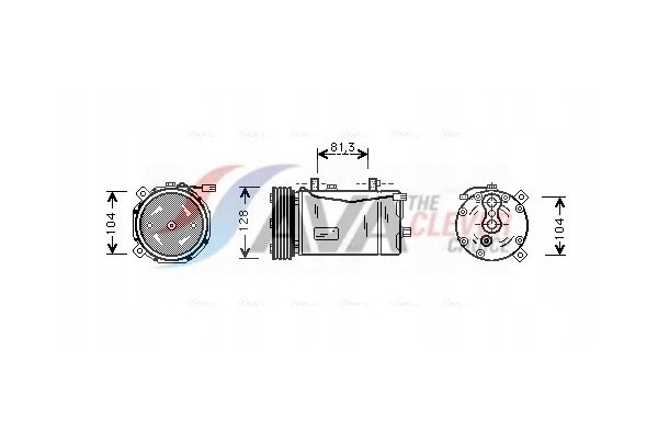 COMPRESSOR FOR VW CAMPMOBILE 2 5 91 VNAK164 AVA AVA QUALITY COOLING Part manufacturer AVA Quality cooling