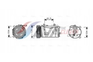COMPRESSOR FOR VW CAMPMOBILE 2 5 91 VNAK164 AVA AVA QUALITY COOLING Part manufacturer AVA Quality cooling