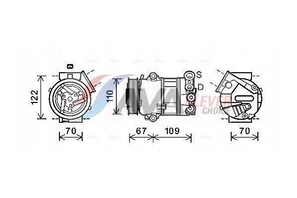 FIAT 500L 1 3 13 FTAK408 AVA AVA QUALITY COOLING COMPRESSOR Part manufacturer AVA Quality cooling