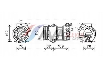 FIAT 500L 1 3 13 FTAK408 AVA AVA QUALITY COOLING COMPRESSOR Part manufacturer AVA Quality cooling