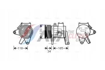 COMPRESSOR CHRYSLER GRAND VOYAGER 3 8 95 CRAK065 AVA AVA QUALITY Part manufacturer AVA Quality cooling