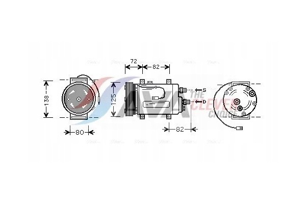 COMPRESSOR FOR VW PASSAT 1 9 97 AIAK178 AVA AVA QUALITY COOLING Part manufacturer AVA Quality cooling