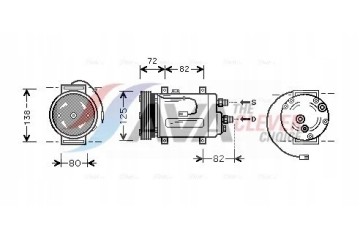 COMPRESSOR FOR VW PASSAT 1 9 97 AIAK178 AVA AVA QUALITY COOLING Part manufacturer AVA Quality cooling