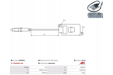 SENSORS NOX 12V NOX9525 AS AS PL Car type passenger cars