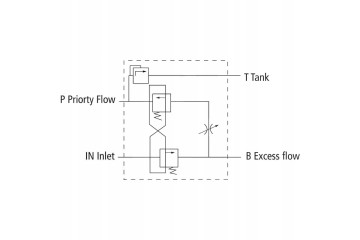 Walvoil BLB 3 Way Flow Control with DBV RF40 PV GU ZB