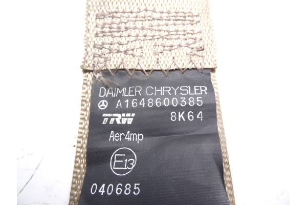 A1648600385 CINTURON SEGURIDAD TRASERO IZQUIERDO MERCEDES-BENZ CLASE ML (BM 164)