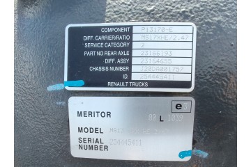DIFFERENTIAL BRIDGE LOCK MERITOR MS17XHE 2 47 VOLVO FH 5 FM AERO N O W Y Part manufacturer Renault OE
