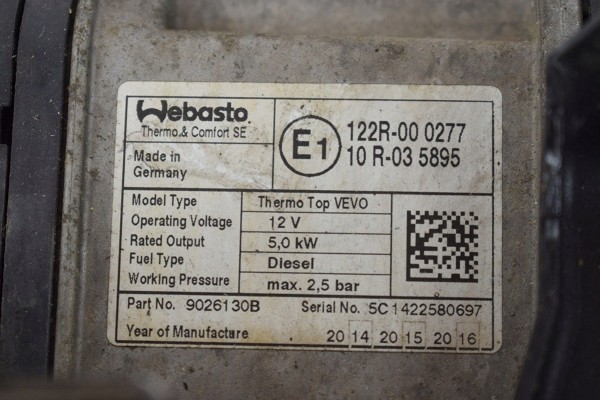 PARKING HEATER WEBASTO VW SHARAN ALHAMBRA 7N0815065T Product weight with unit packaging 0 kg