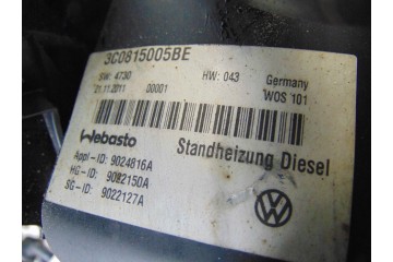 Calefactor auxiliar Webasto VW Passat B7 3C0815005BE 9022150A