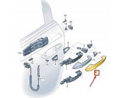 Door handle element OE 8Y0 839 239AGRU