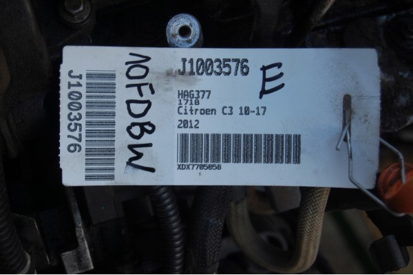 ENGINE PEUGEOT 208 CITROEN C3 1 4HDI 8HP 10FDBW Engine type diesel