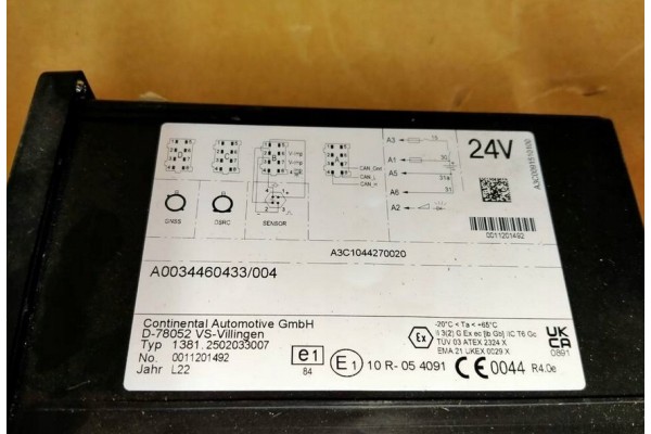 MERCEDES ACTROS TACHOGRAF CYFROWY A0034460433 2022r Part manufacturer VDO