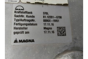 MAN TGX TGS EURO 6 ZBIORNIK PALIWA 370L 81122016798 Car type trucks
