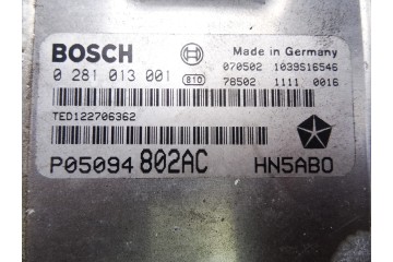P05094802AC  CENTRALITA MOTOR UCE CHRYSLER VOYAGER (RG) 2.5 CRD Executive 2007 P05094802AC 211504 CHRYSLER - 2