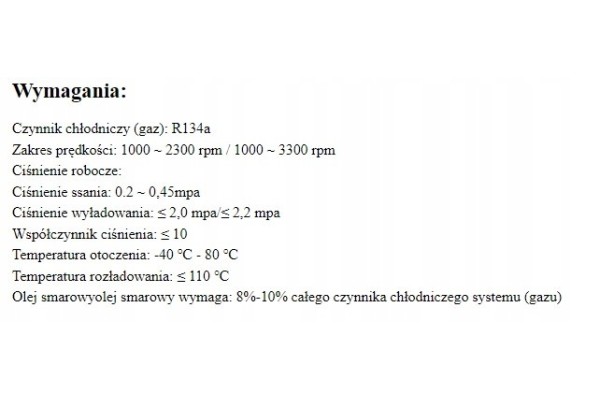 Compressor AIR CONDITIONING COMPRESSOR ELECTRIC 12V Catalog number of the original GC12E