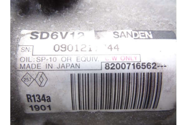 8200716562  COMPRESOR AIRE ACONDICIONADO NISSAN KUBISTAR (X76) Premium (L1) 2008 8200716562 212036 NISSAN - 2