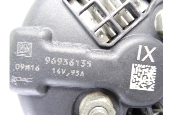96936135 ALTERNADOR CHEVROLET AVEO BERLINA LT 2010 96936135 212209 CHEVROLET - 2
