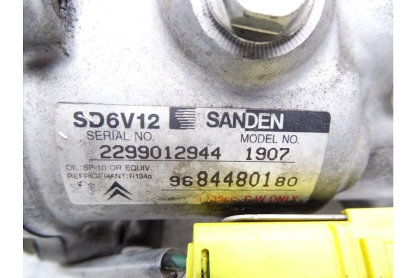 9684480180  COMPRESOR AIRE ACONDICIONADO PEUGEOT 206 + Básico 2010 9684480180 211420 PEUGEOT - 3
