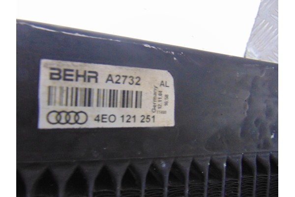 4E0121251 RADIADOR AGUA AUDI A8 (4E) 3.0 TDI Quattro 2005 4E0121251 206971 AUDI - 3