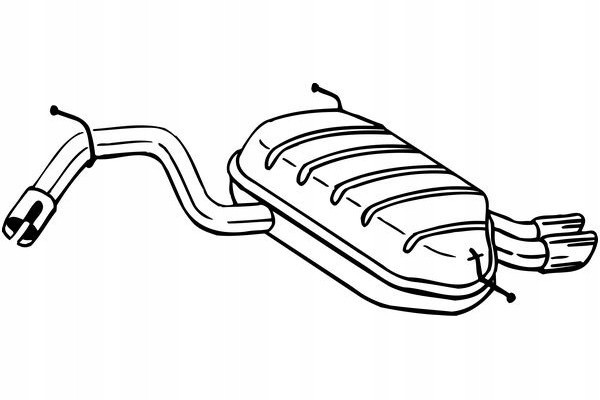 Exhaust system silencer rear BOSAL BOS220 109 Part manufacturer Bosal