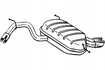 Exhaust system silencer rear BOSAL BOS220 109 Part manufacturer Bosal