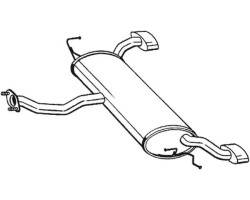Exhaust system silencer rear BOSAL BOS165 417