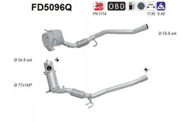 PARTICULATE FILTER FAP DPF FD5096Q AS AUDI SEAT Packaging status original