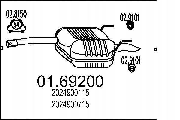 final silencer MB C180 200 MTS 01 69200 Part manufacturer MTS