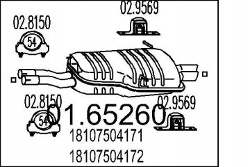 final silencer BMW 320 330 E46 MTS 01 65260 Part manufacturer MTS