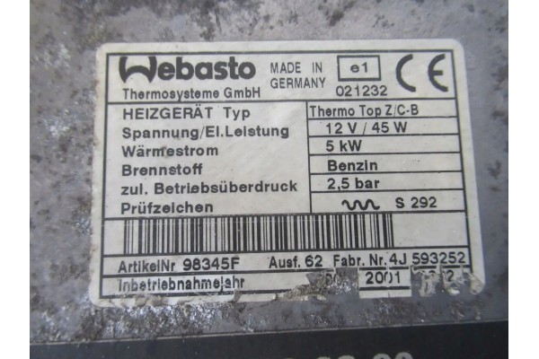 Calefactor estacionario Webasto para Mercedes S-Class W220 3.2 V6 Gaso