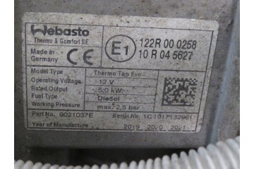 VITO Bus W639 Additional packing heater webasto 2013 9021037E Part manufacturer Webasto
