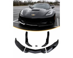 Bumper insert STAGE 3 Chevrolet Corvette C7 2014 2019 Black Gloss