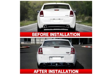Spoiler Rear Bumper Diffuser Chrysler 300C LED BLACK GLOSS Catalog number of the part 68225384AB