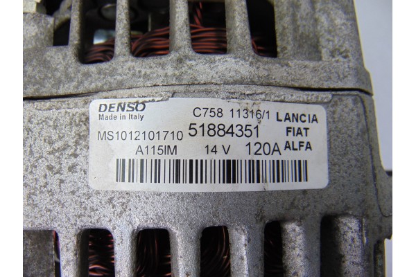 51884351  ALTERNADOR FIAT II TIPO (357) HATCHBACK Easy 2017 51884351 189035 FIAT - 5