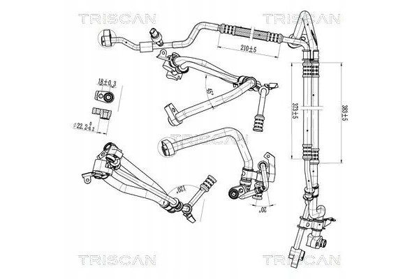 AIR CONDITIONING CABLE 9010 16058 TRISCAN FORD Packaging status original