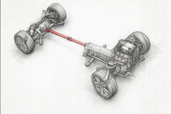 Drive shaft FORD Kuga 2008 2012 L 1990mm OE 31256426 9V4N 7L190 AA Catalog number of the part DSFD 07 AN