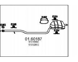 MINI 1 6 16V ONE final silencer MTS 01 60187