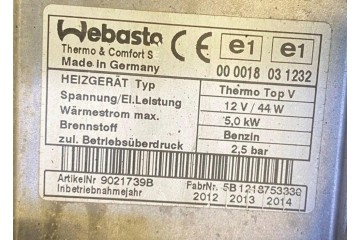 Silenciador Webasto VW Sharan 7N SEAT Alhambra 5N0819194