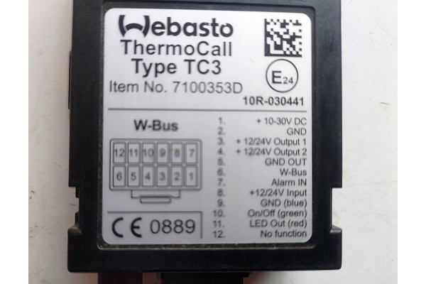 STEROWNIK WEBASTO THERMO CALL TYPE TC3 7100353D Part manufacturer no brand
