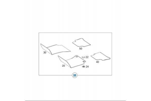 VELOUR RUGS MERCEDES AMG A B CLA GLA A1766806701 3D16