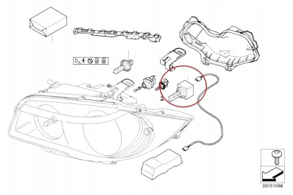 Xenon bulb with BMW E90 E91 E92 E93 OE 63217217509 ignition element Car type undefined