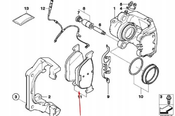 BMW X5 E70 Front Brake Pad Set 34116852253 Catalog number of the part 34116852253