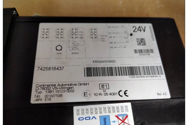 RENAULT VOLVO FH TACHOGRAF CYFROWY 7425816437 2019r Part manufacturer Renault OE