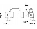 Starter Mahle 72740727 MS 646 AGRICULTURAL VEHICLES DEUTZ FAHR FENDT Car type undefined