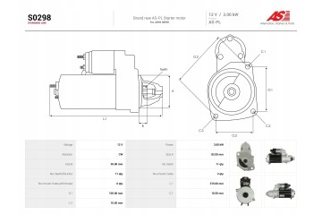 New Starter S0298 Customs tariff code 85114000