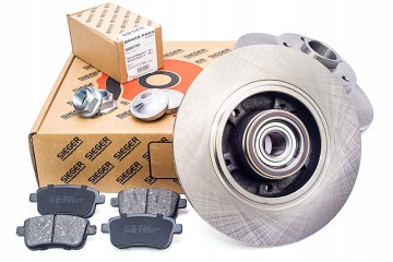 Set of disc hub with bearing 260mm pads REAR Renault Scenic III