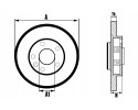Set of disc hub with bearing 260mm pads REAR Renault Scenic III Catalog number of the part SIG51196 SIG83253BS