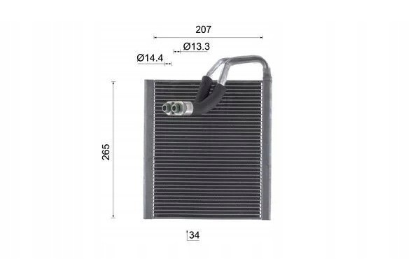 Mahle AE 221 000S Evaporador para instalación de aire acondicionado